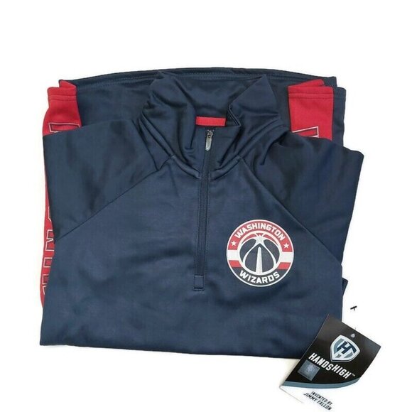 NBA Washington Wizards Hands High Adult Womens 2XL MVP Quarter Zip Pullover Blue - Picture 6 of 6